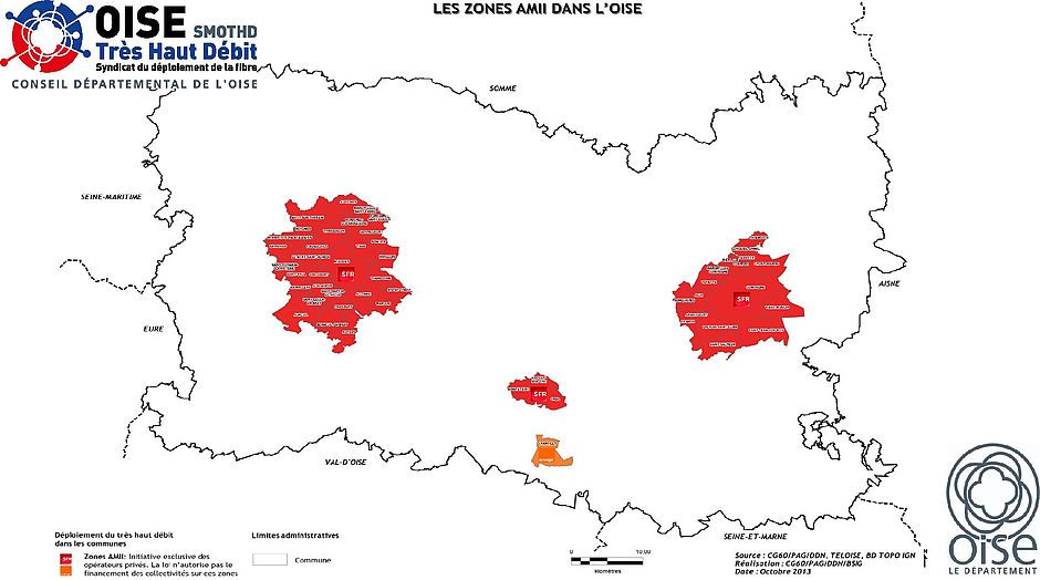 Carte des zones AMII dans l'Oise - Agrandir l'image (fenêtre modale)